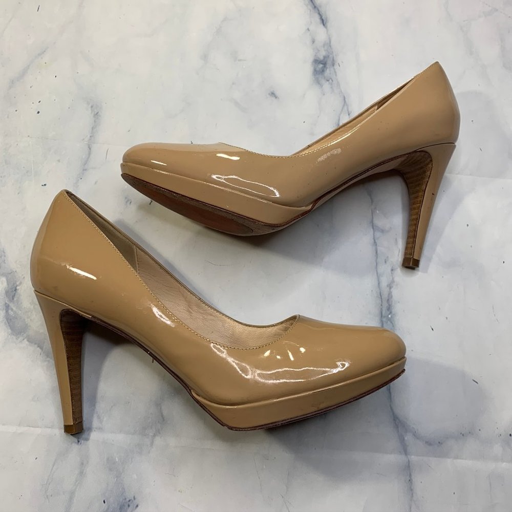 Cole Haan Nike Air Tan Nude High Heels Pumps - Picture 4 of 8